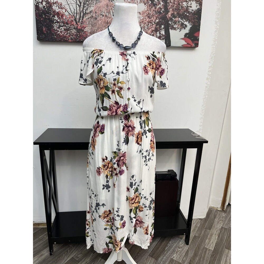One Clothing Los Angeles Floral Off-Shoulder Bohemian Cottagecore Dress Size L